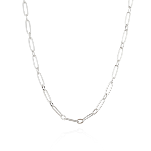 Paperclip silver chain by Mounir